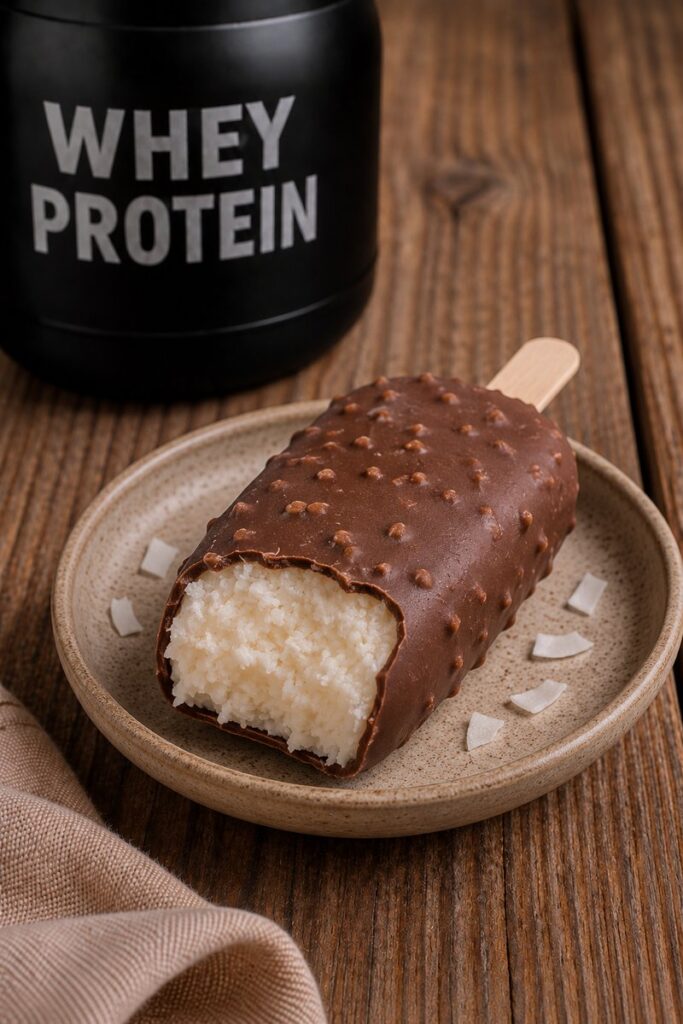 Picolé de Coco com Casquinha de Chocolate